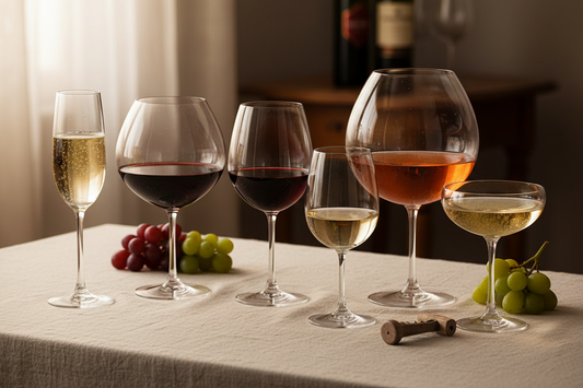 Due coppie di calici da vino diversi per forma e design - guida EnoMood alla scienza dei calici